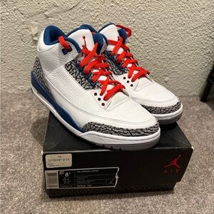 Jordan Air 3 Retro White and Blue
